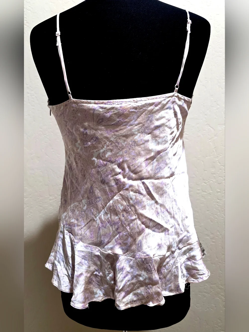 Moda International Silk L Spaghetti Strap Top Tank Multi Fabric - Picture 2 of 7